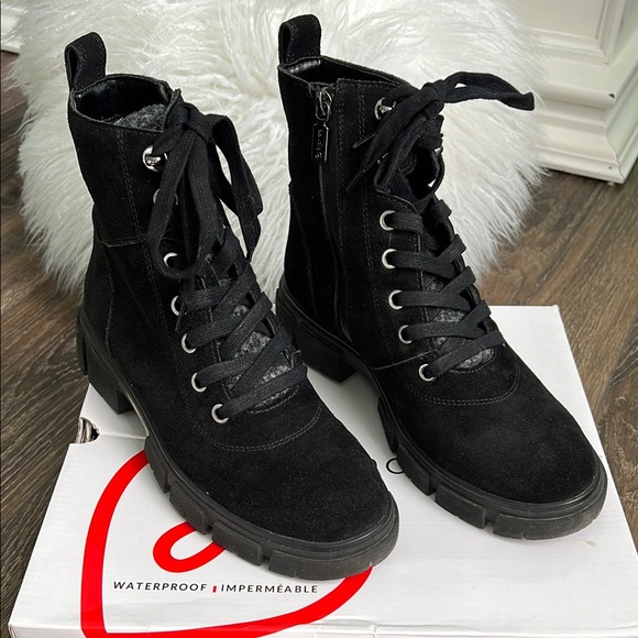 Blondo Shoes - Blondo Black Combat Moto Boots with Rugged Sole